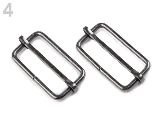 Gurtverschieber Breite 33 mm Nickel Schwarz